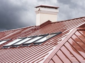 Metal Roofing on a Wet, Cloudy Day